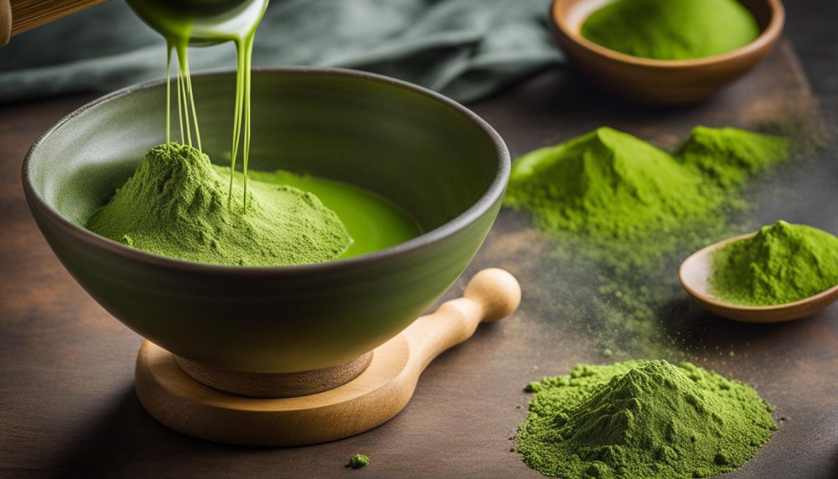 Whisking Matcha